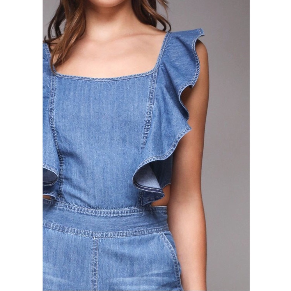 ELIZA Ruffle Lace Up Jumpsuit - Picture 6 of 6